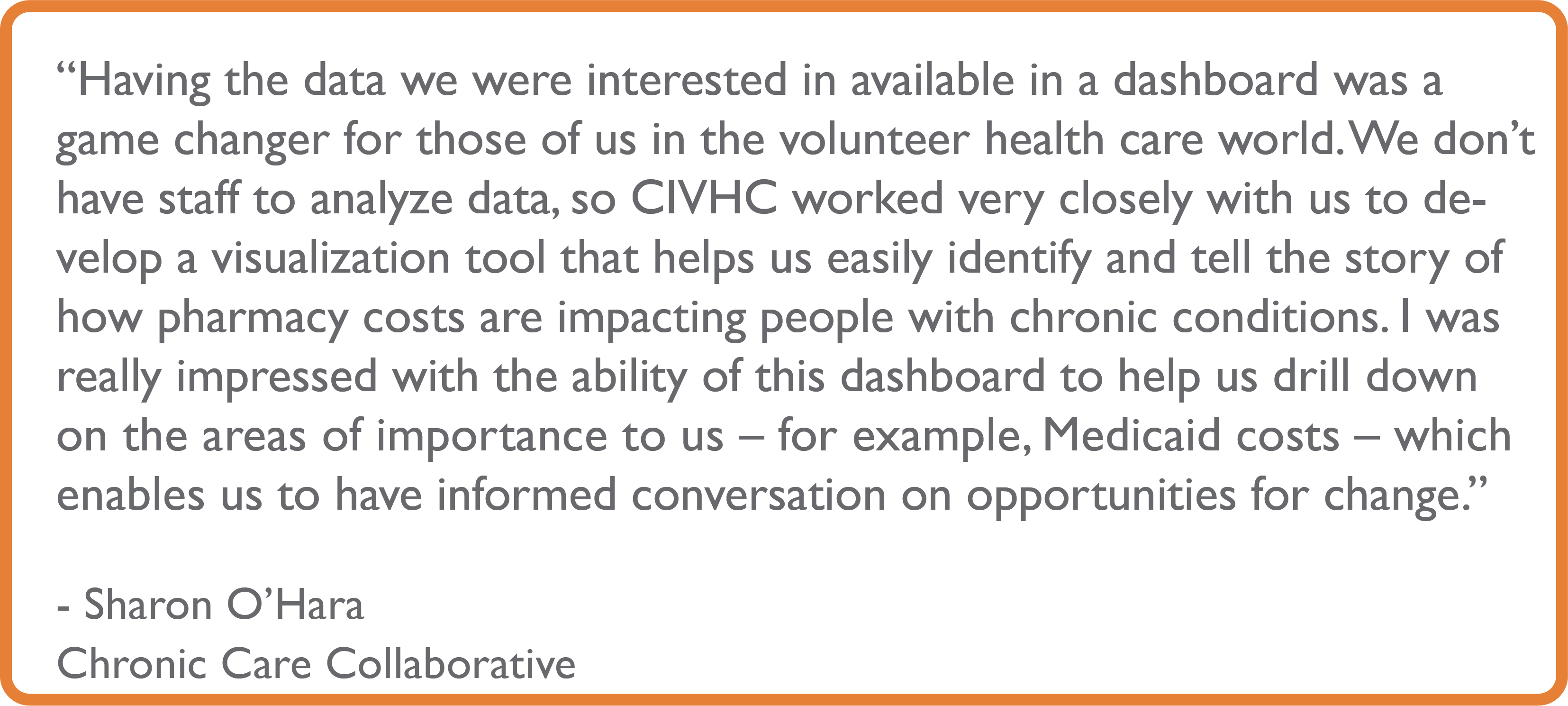 CO APCD Testimonial Chronic Care Collaborative